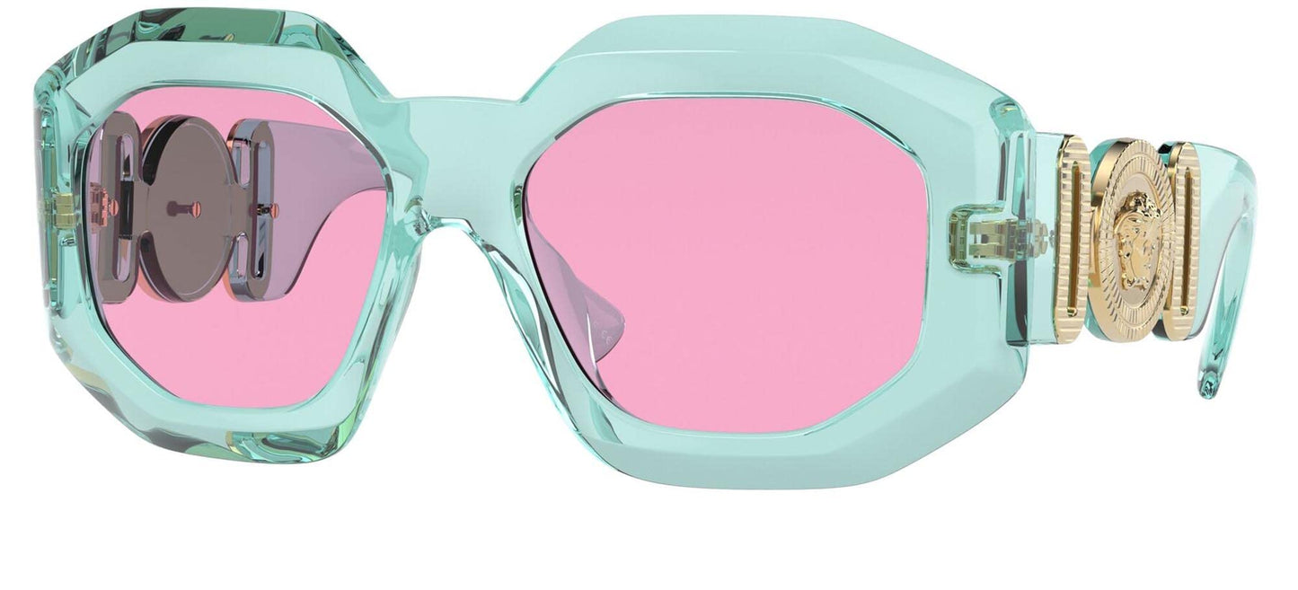 Versace Sunglasses VE4424U 53615 56mm Transparent Turquoise / Fuchsia Lens