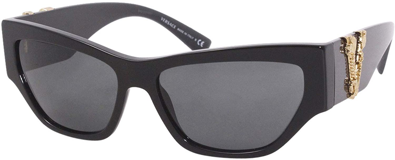 VERSACE VE4383 GB1/87 SUNGLASSES 56MM BLACK / GREY LENS [56-15-140]