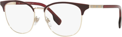 Burberry BE1355 1319 Eyeglasses 52mm Light Gold Bordeaux / Clear Demo Lens