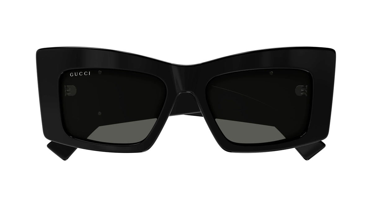 Gucci Sunglasses GG1842S 001 53mm Shiny Black / Grey Lens