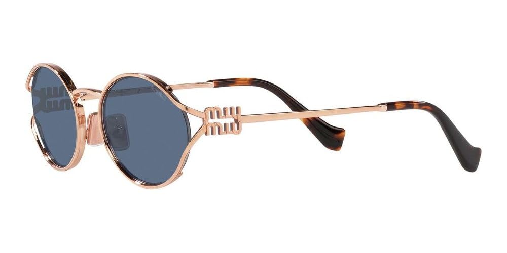 Miu Miu Sunglasses MU52YS ZVF1V1 54mm Pink Gold / Dark Blue Lens