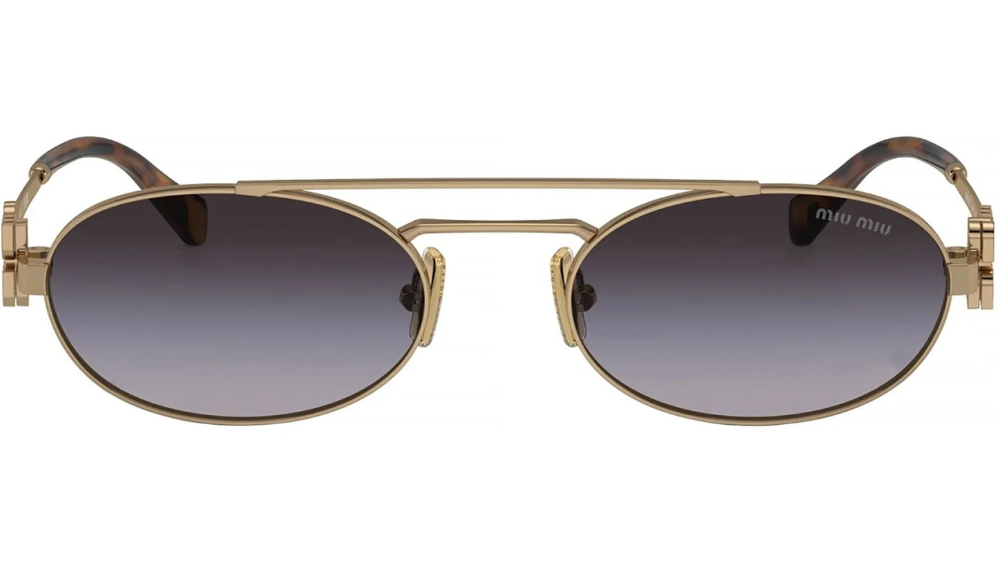 Miu Miu MU54ZS 7OE5D1 Sunglasses 53mm Gold / Grey Gradient Lens