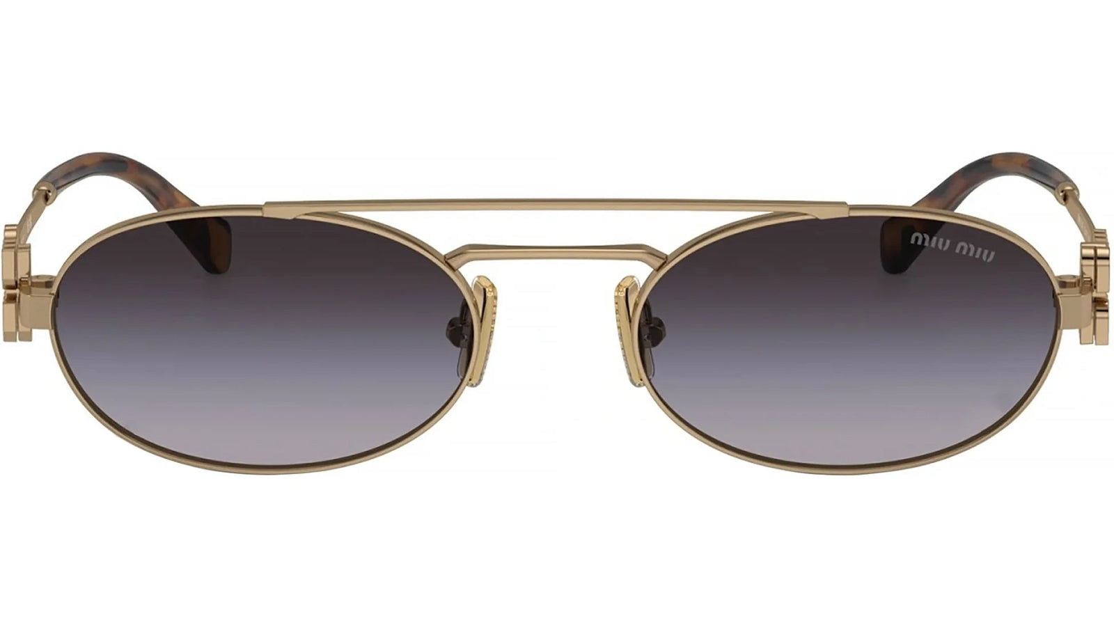 Miu Miu MU54ZS 7OE5D1 Sunglasses 53mm Gold / Grey Gradient Lens
