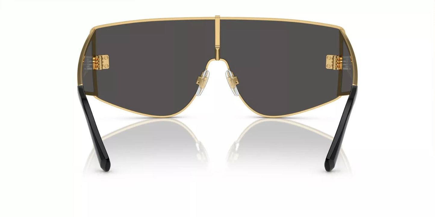Dolce & Gabbana Sunglasses DG2305 02-87 44mm Gold / Dark Grey Lens