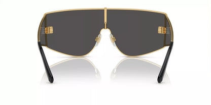Dolce & Gabbana Sunglasses DG2305 02-87 44mm Gold / Dark Grey Lens