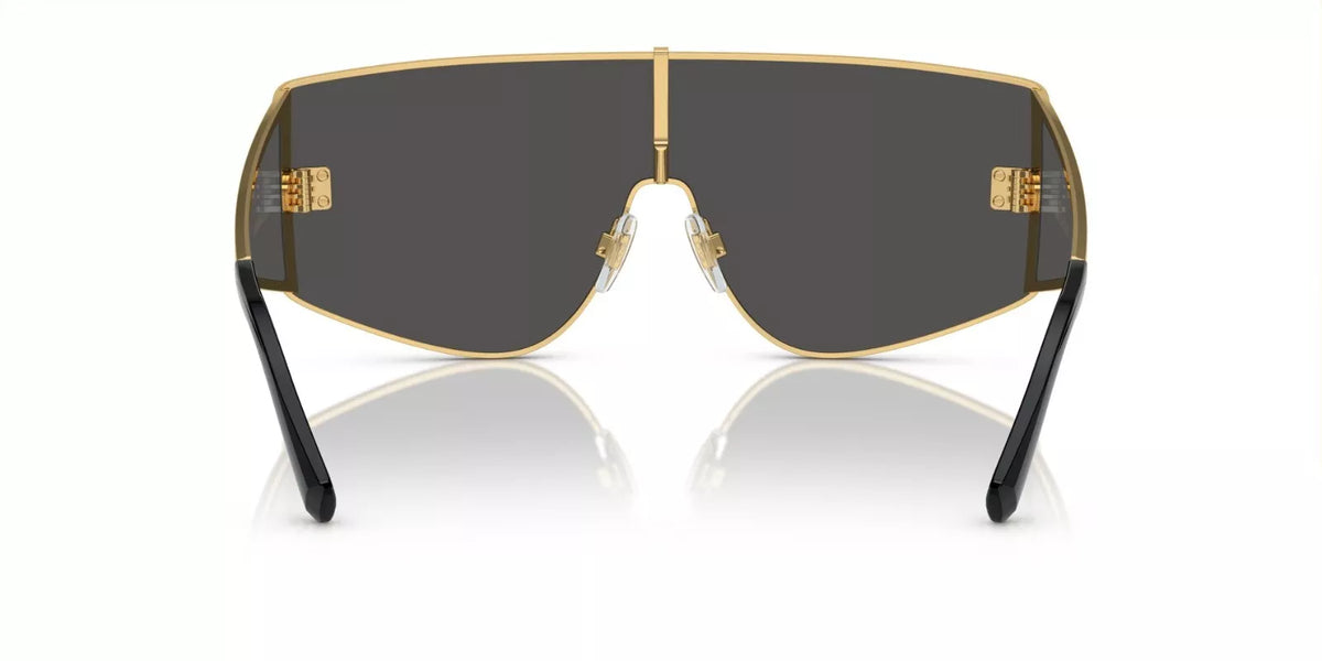 Dolce &amp; Gabbana Sunglasses DG2305 02-87 44mm Gold / Dark Grey Lens