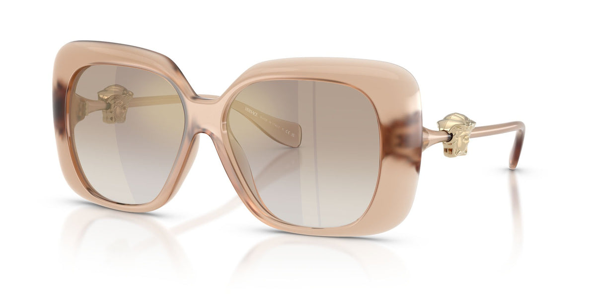 Versace Sunglasses VE4499U 55386E 57mm Opal Rose / Gradient Brown Mirror Gold