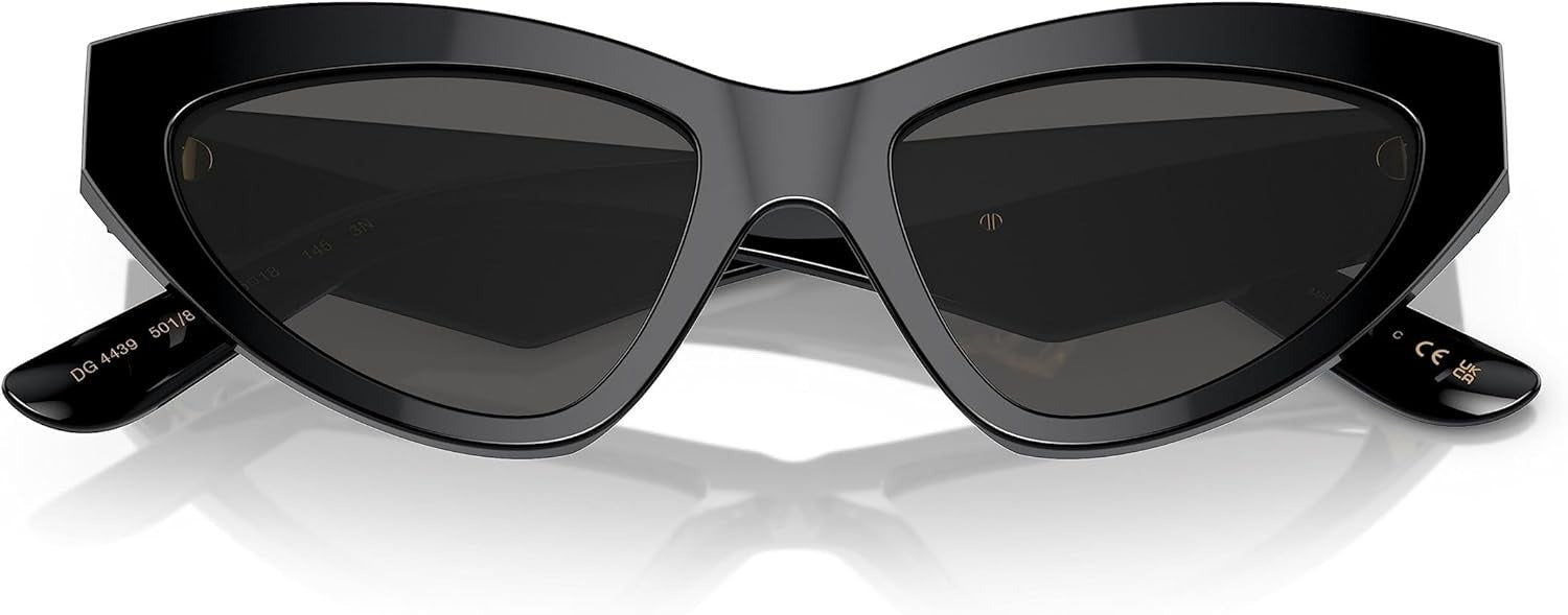 Dolce & Gabbana Sunglasses DG4439 501/87 55mm Black / Dark Grey Lens