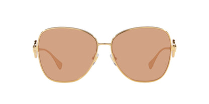 Versace Sunglasses VE2256 10027D Gold / Light Brown Mirror Silver Internal Lens