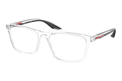 Prada PS01QV 2AZ1O1 Eyeglasses 54mm Crystal Black Rubber / Clear Demo Lens