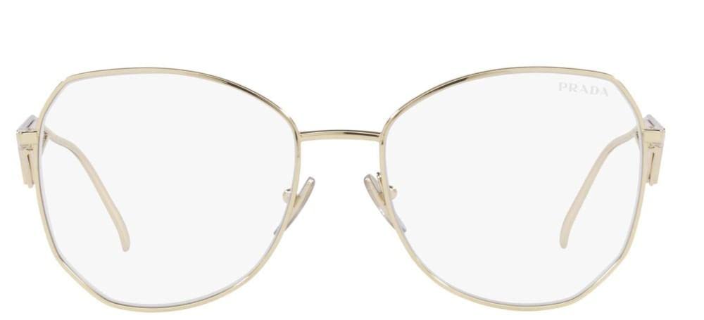 Prada Sunglasses PR57YS ZVN08N 57mm Pale Gold / Clear Blue Light Filter Lens