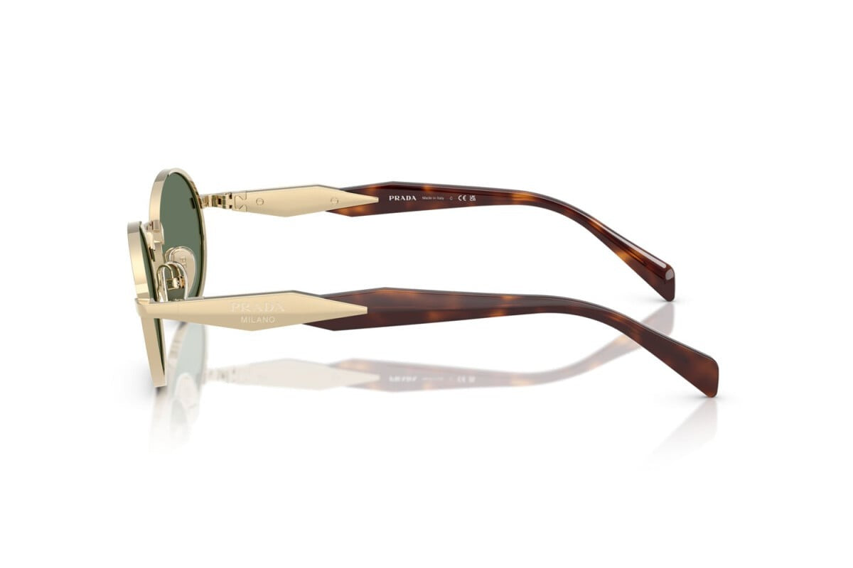 Prada Sunglasses PR 65ZS ZVN 70L 55mm Pale Gold / Dark Green Lens