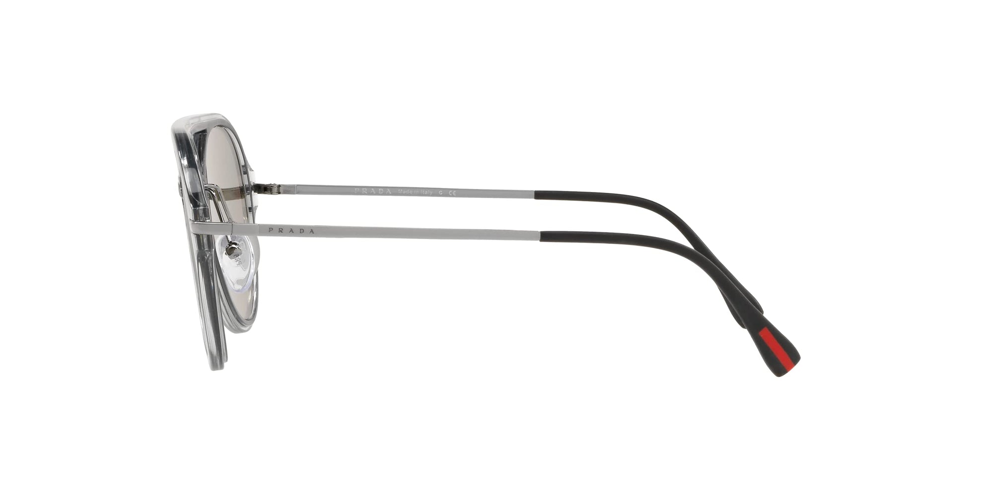 Prada Sport Sunglasses SPS04TS 3QG2B0 57mm Crystal Grey / Silver Mirror Lens