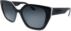 Prada Sunglasses PR24XS YC45S0 52mm Black Ivory / Grey Gradient Lens