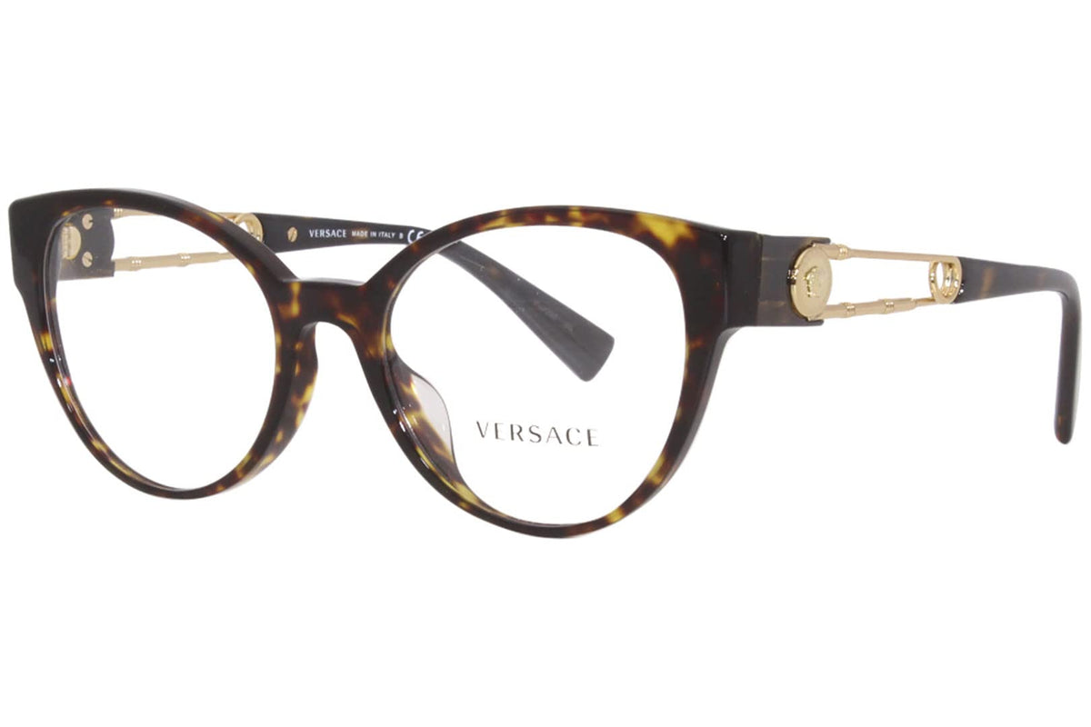 Versace Eyeglasses VE3307 108 54mm Havana / Demo Lens