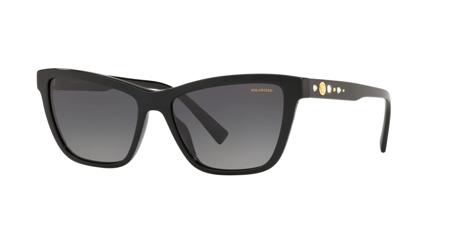 Versace Sunglasses VE4354B GB1T3 Black / Grey Gradient Dark Grey Polarized Lens