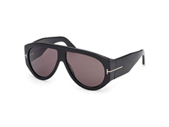 Tom Ford Bronson FT1044 01A Aviator Sunglasses 60mm Shiny Black / Smoke Lens