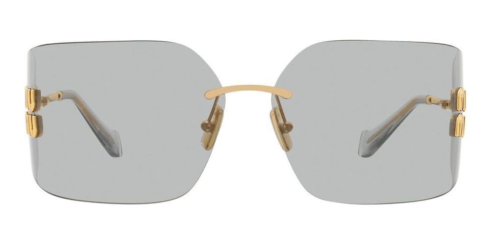 Miu Miu MU 54YS 5AK30B Sunglasses Gold Havana / Light Grey Lens