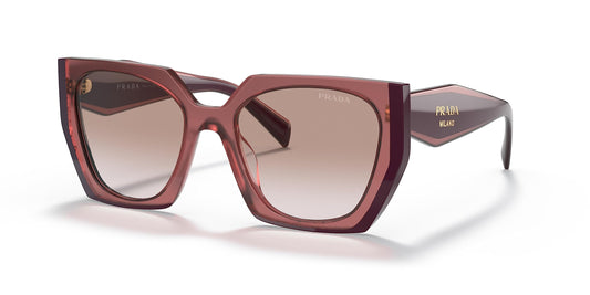 Prada Sunglasses PR15WS 1221L0 54mm Opal Garnet / Gradient Brown Lens