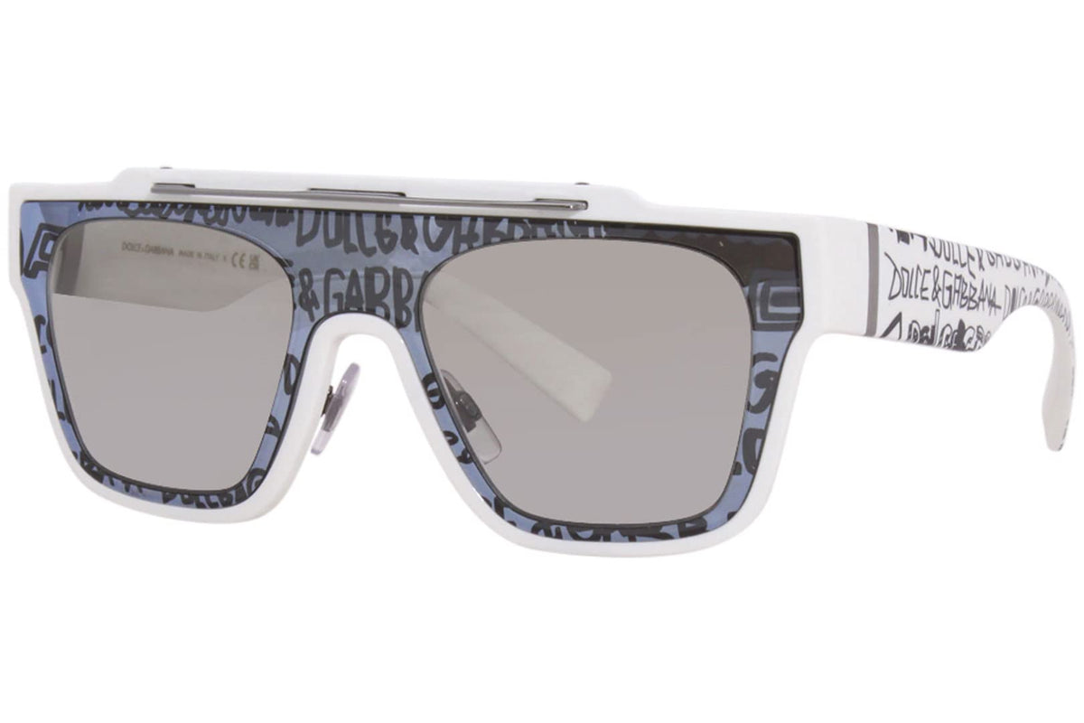 Dolce &amp; Gabbana Sunglasses DG6125 33126V White / Light Grey Mirror Grad Silver