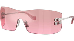 Miu Miu MU B53S 1BC70Y Sunglasses Silver / Pink Mirror Silver Gradient Lens