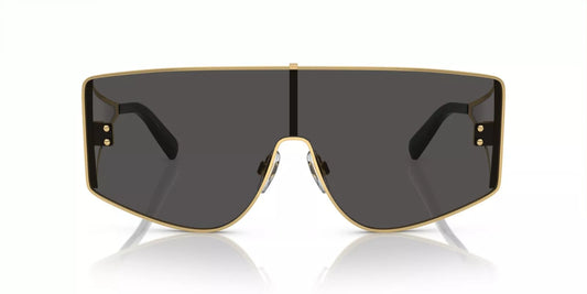 Dolce & Gabbana Sunglasses DG2305 02-87 44mm Gold / Dark Grey Lens