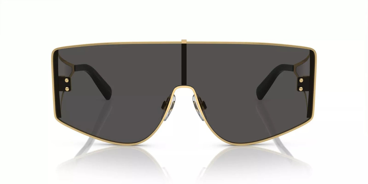 Dolce & Gabbana Sunglasses DG2305 02-87 44mm Gold / Dark Grey Lens