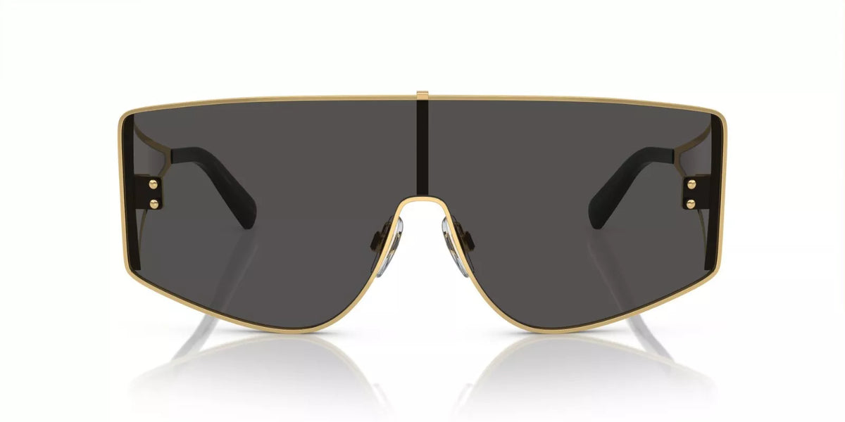 Dolce &amp; Gabbana Sunglasses DG2305 02-87 44mm Gold / Dark Grey Lens