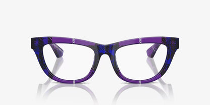 Burberry Eyeglasses BE2406U 4113 50mm Check Violet / Demo Lens