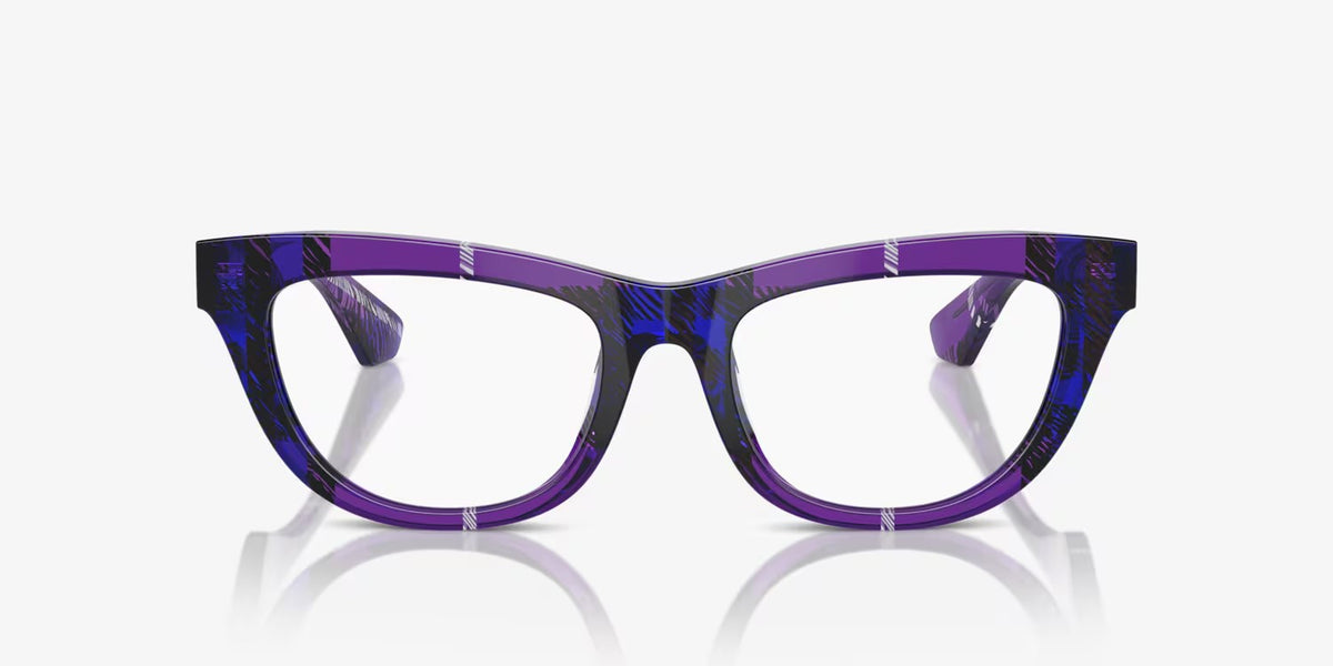 Burberry Eyeglasses BE2406U 4113 50mm Check Violet / Demo Lens