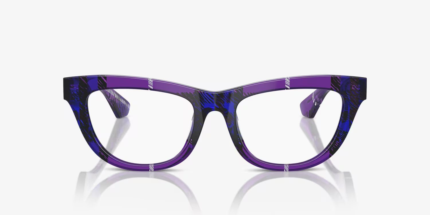 Burberry Eyeglasses BE2406U 4113 50mm Check Violet / Demo Lens