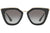 Prada SPR 53SS 1AB-0A7 Cat Eye Sunglasses Black/Grey Gradient Lens