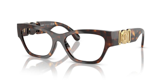 Versace VE3367U 108 Eyeglasses 52mm Havana / Clear Demo Lens