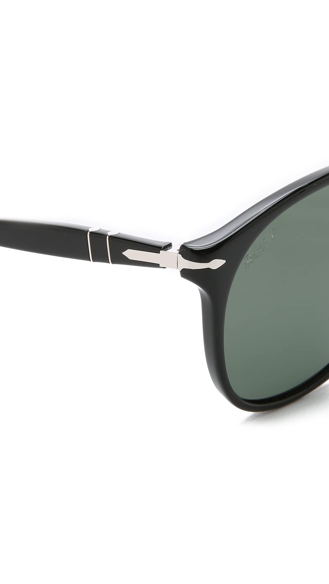 Persol PO9649/S 95/58 Sunglasses 55mm Black / Green Polarized Lens