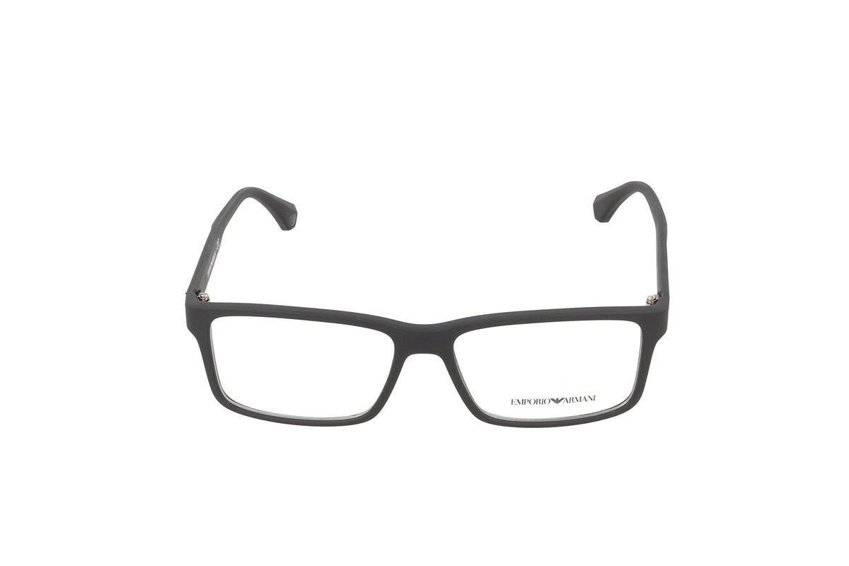 Emporio Armani EA3038 5063 Rectangle Eyeglasses Black Rubber/ Lens
