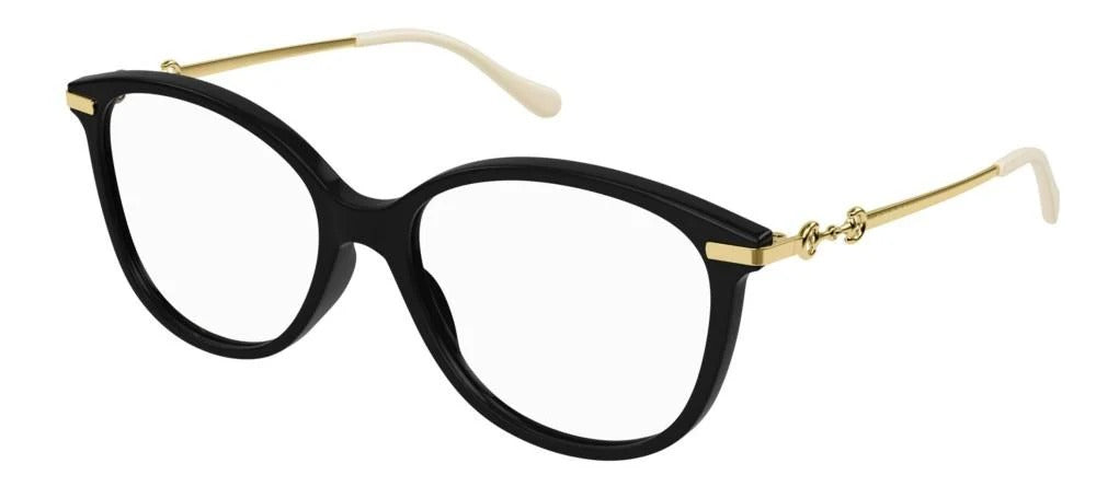 Gucci GG0967O 001 Eyeglasses 53mm Black Gold / Clear Demo Lens