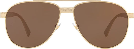 Versace Sunglasses VE2209 100273 58mm Gold / Dark Brown Lens