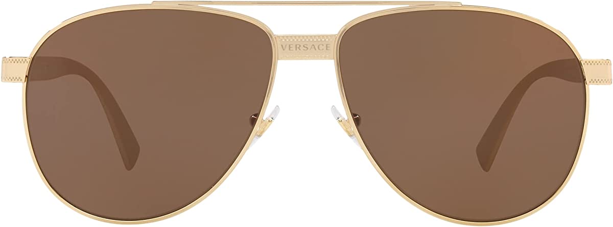 Versace Sunglasses VE2209 100273 58mm Gold / Dark Brown Lens