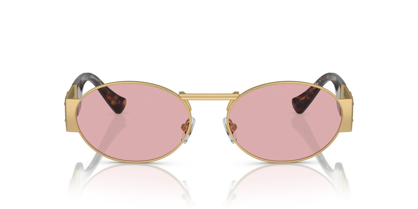 Versace Sunglasses VE2264 100284 56mm Matte Gold / Light Violet Lens