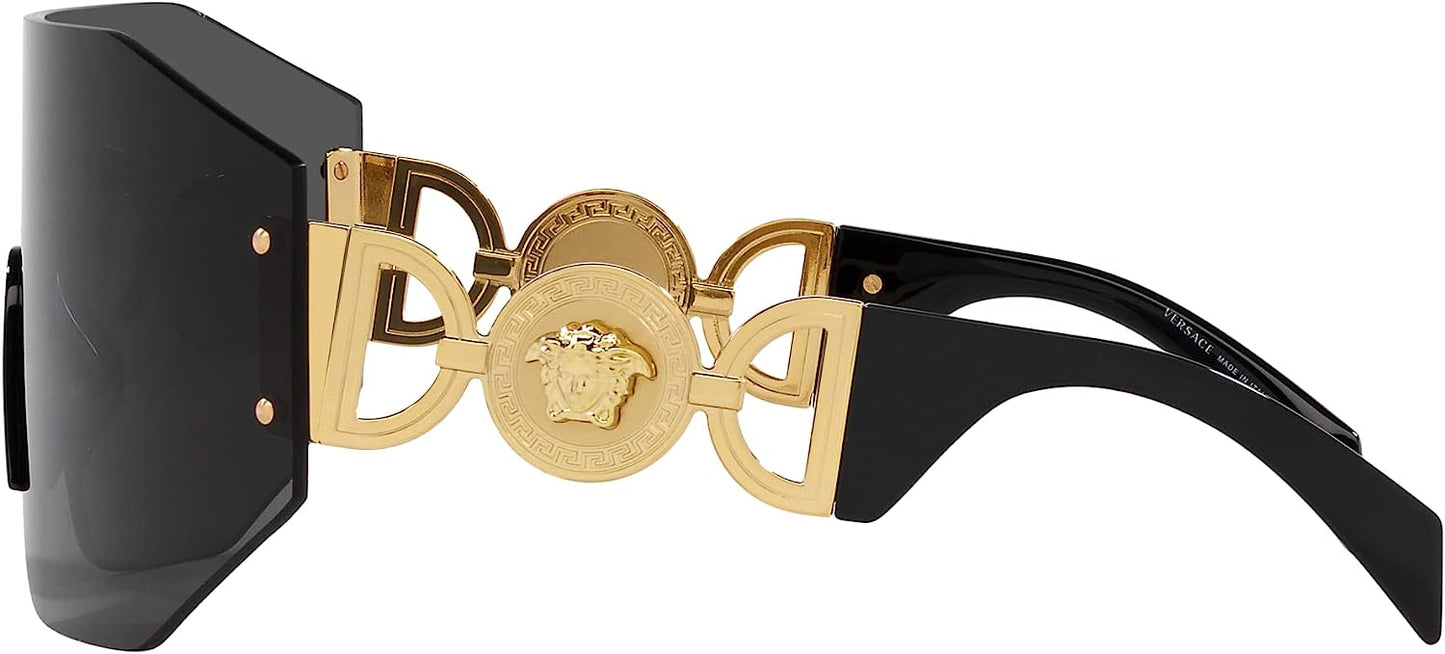 Versace Sunglasses VE2258 100287 Black-Gold / Dark Grey Lens