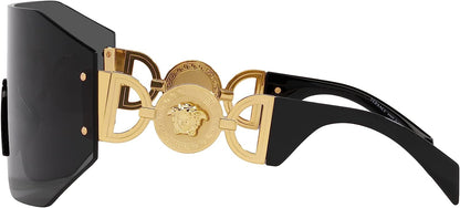 Versace Sunglasses VE2258 100287 Black-Gold / Dark Grey Lens
