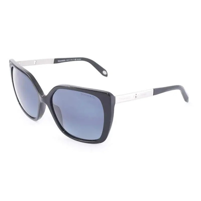 Tiffany &amp; Co VINTAGE Sunglasses TF4074B 8001/4U 56mm Black / Blue Polarized Lens