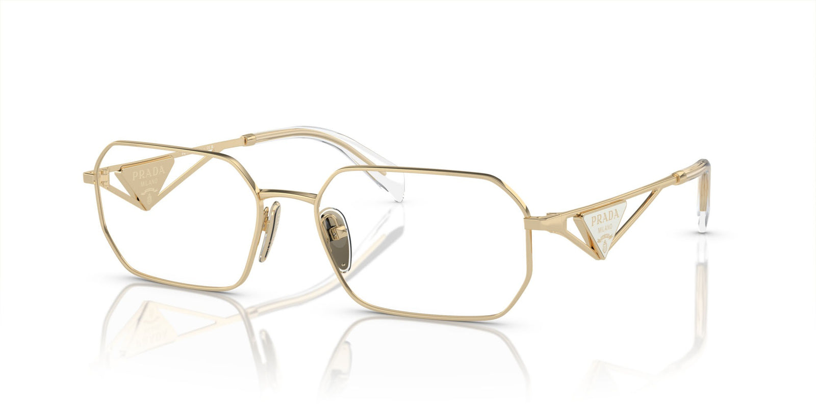 Prada Eyeglasses PRA 53V ZVN 1O1 54mm Pale Gold / Demo Lens