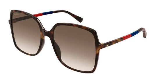 Gucci Sunglasses GG0544S 008 57mm Havana / Brown Gradient Lens