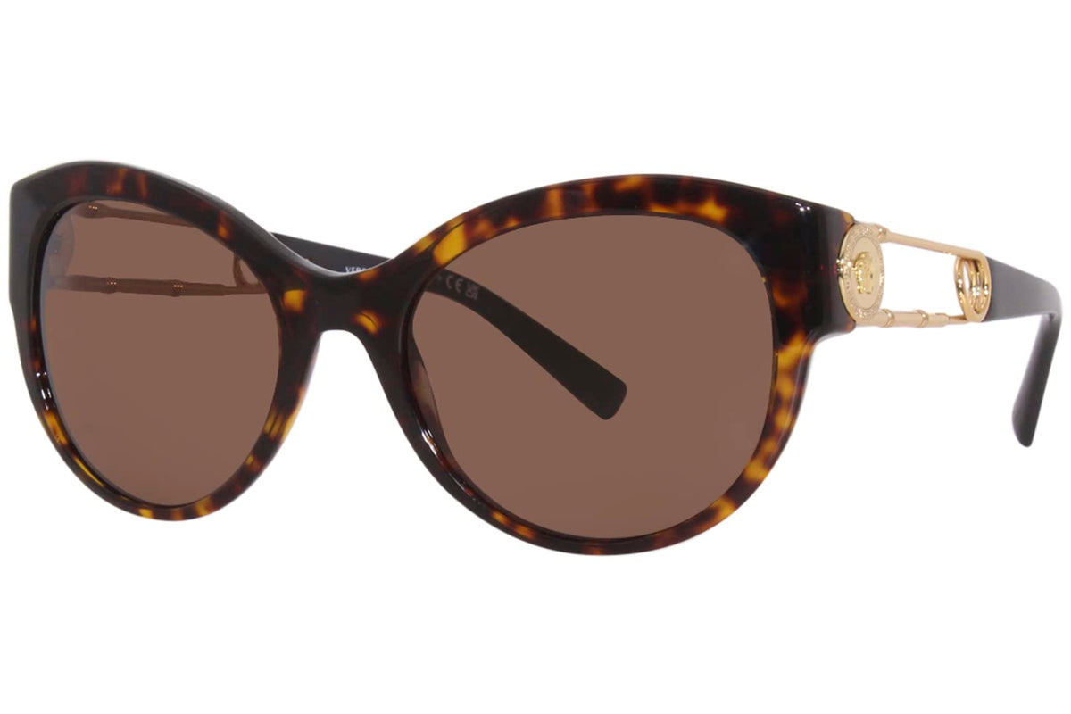 Versace Sunglasses VE4389 108/73 55mm Havana / Dark Brown Lens