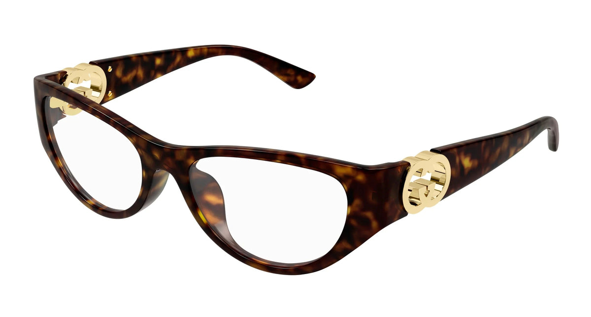 Gucci Eyeglasses GG1825O 002 54mm Havana / Demo Lens