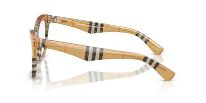 Burberry BE2416 4146 Eyeglasses 52mm Check Sand / Clear Demo Lens