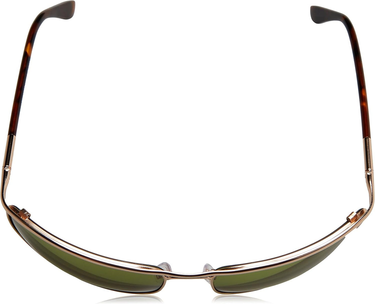 Tom Ford RYDER FT418 28N Sunglasses 68mm Rose Gold Havana / Green Solid Lens