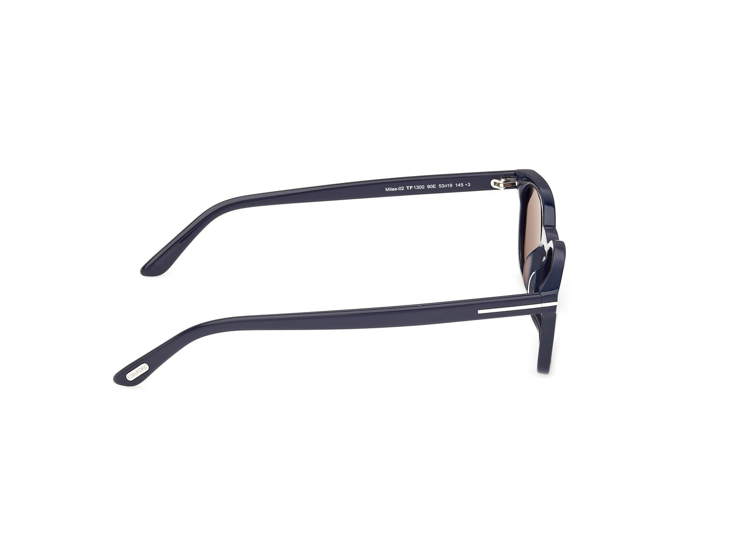 Tom Ford Miles FT1300 90E Rectangle Sunglasses 53mm Dark Blue / Red Lens