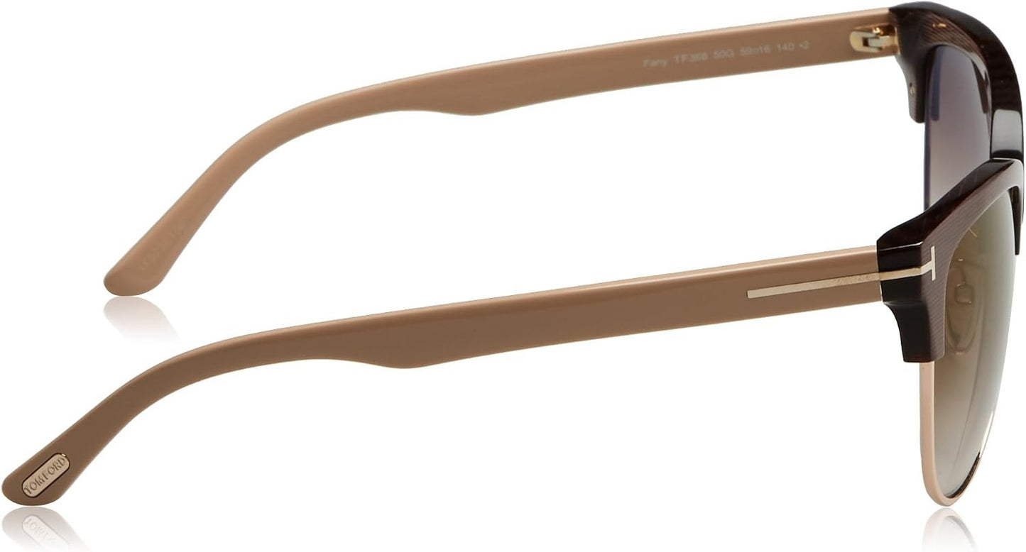 Tom Ford Fany TF368 50G Sunglasses Dark Brown / Brown Mirror Lens